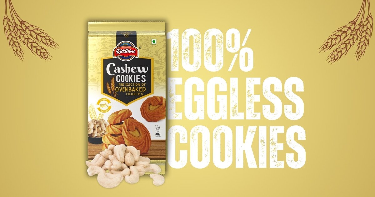 Riddhima - 100 Eggless Cashew Cookies - RIDDHIMA FOODS Riddhima - 100 Eggless Cashew Cookies
