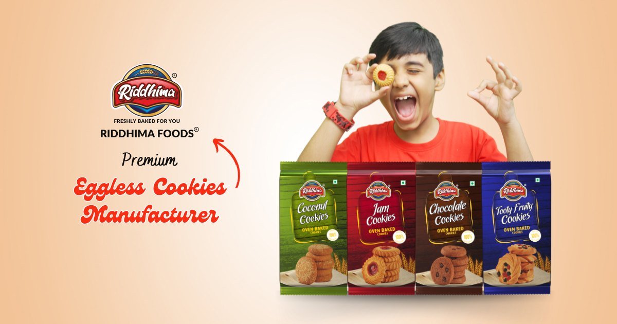 RIDDHIMA FOODS - Why Customers Trust Premium Eggless Cookies Manufacturer