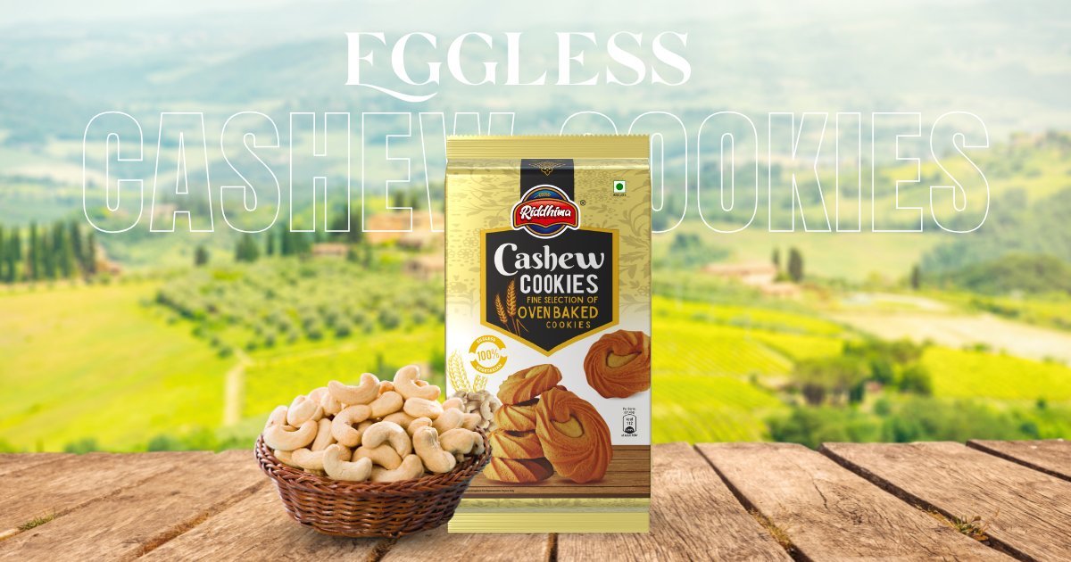 RIDDHIMA FOODS - Bite Into the Goodness of Eggless Cashew Cookies - RIDDHIMA FOODS RIDDHIMA FOODS - Bite Into the Goodness of Eggless Cashew Cookies