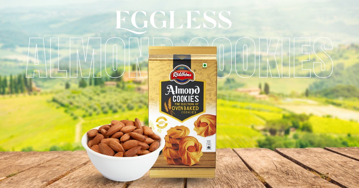 RIDDHIMA FOODS - Eggless Almond Cookies Are the Ultimate Tea-Time Treat