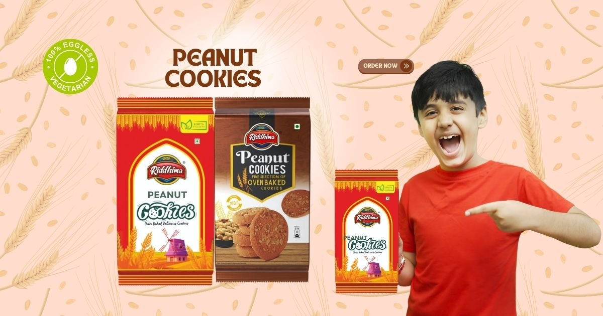 Eggless Peanut Cookies Crafted for Consistent Quality and Freshness