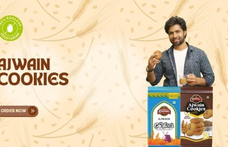 Eggless Ajwain Cookies for Tea Time Made with 100 Eggless Goodness